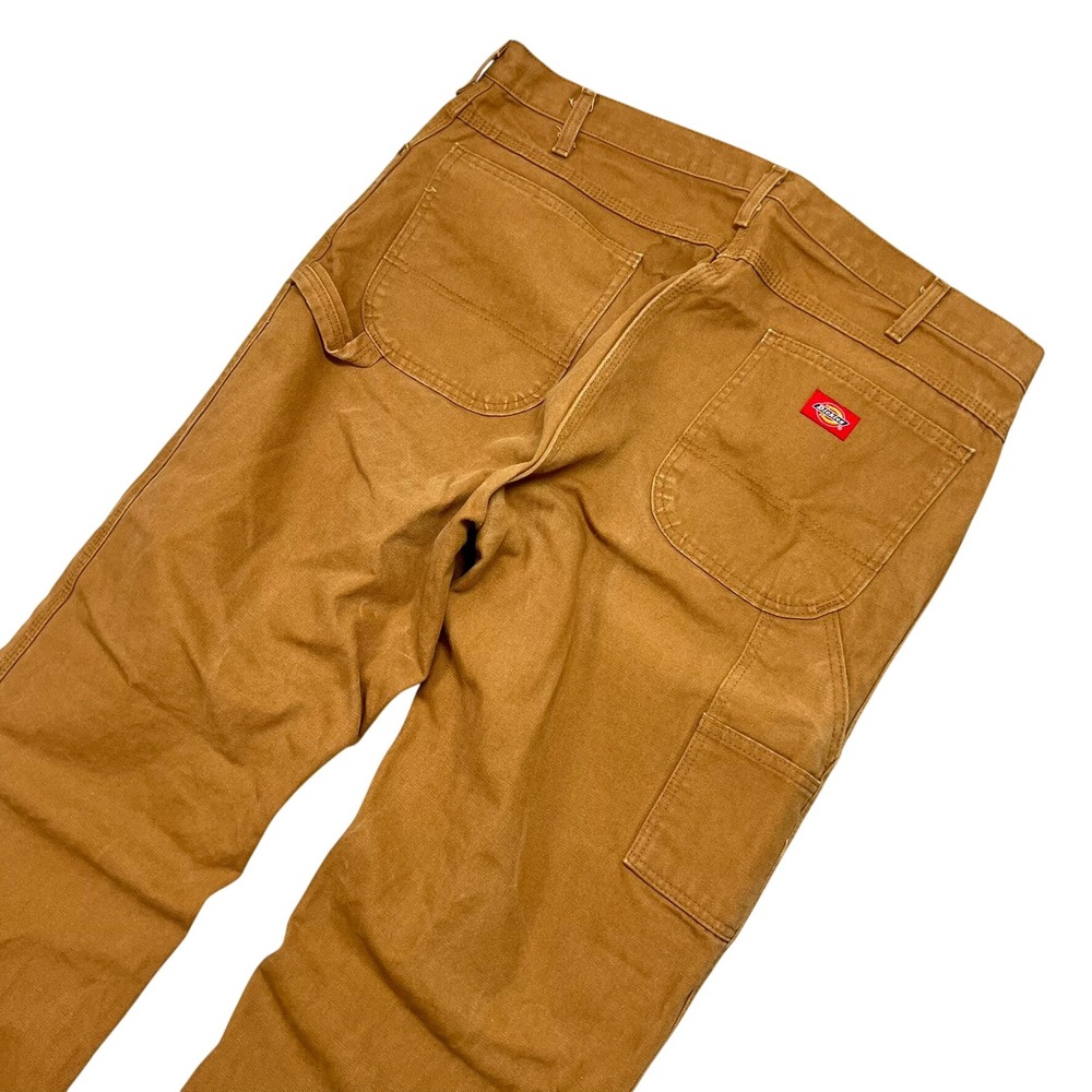 Dickies Brown Duck Carpenter Pants Mens 40x30 Relaxed Fit Cotton Canvas Workwear